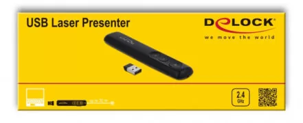DELOCK Τηλεχειριστήριο παρουσιάσεων 64092 με laser, ασύρματο, έως 30m 5
