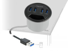 DELOCK USB hub 64153, 4x θυρών, 5Gbps, Φ60mm, USB σύνδεση, μαύρο 8 DELOCK USB hub 64153, 4x θυρών, 5Gbps, Φ60mm, USB σύνδεση, μαύρο 2