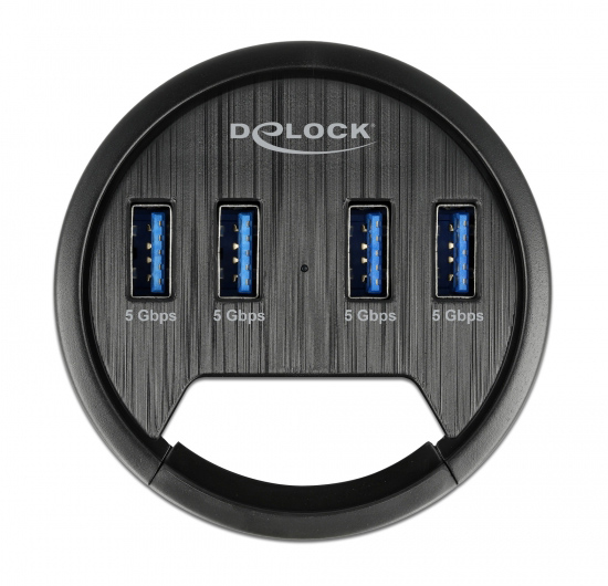 DELOCK USB hub 64153, 4x θυρών, 5Gbps, Φ60mm, USB σύνδεση, μαύρο 5 DELOCK USB hub 64153, 4x θυρών, 5Gbps, Φ60mm, USB σύνδεση, μαύρο - Image 3