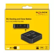 DELOCK docking station για M.2 NVMe SSD 64177, 2 θέσεων, 10Gbps, clone function, μαύρο 13 DELOCK docking station για M.2 NVMe SSD 64177, 2 θέσεων, 10Gbps, clone function, μαύρο 6