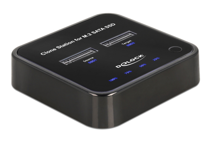 DELOCK docking station για M.2 SATA SSD 64178, 2 θέσεων, 6Gbps, clone function, μαύρο 3 DELOCK docking station για M.2 SATA SSD 64178, 2 θέσεων, 6Gbps, clone function, μαύρο