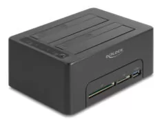 DELOCK docking station για 2.5" ή 3.5" SATA HDD/SSD 64183, 2 θέσεων, με card reader, 5Gbps, clone function, μαύρο 1 DELOCK docking station για 2.5" ή 3.5" SATA HDD/SSD 64183, 2 θέσεων, με card reader, 5Gbps, clone function, μαύρο
