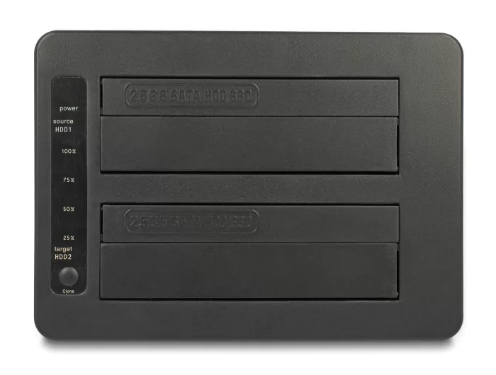 DELOCK docking station για 2.5" ή 3.5" SATA HDD/SSD 64183, 2 θέσεων, με card reader, 5Gbps, clone function, μαύρο 6 DELOCK docking station για 2.5" ή 3.5" SATA HDD/SSD 64183, 2 θέσεων, με card reader, 5Gbps, clone function, μαύρο - Image 4