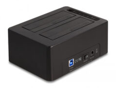 DELOCK docking station για 2.5" ή 3.5" SATA HDD/SSD 64187, 2 θέσεων, 5Gbps, clone/erase function, μαύρο 4