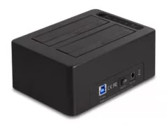 DELOCK docking station για 2.5" ή 3.5" SATA HDD/SSD 64187, 2 θέσεων, 5Gbps, clone/erase function, μαύρο 4