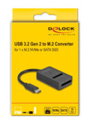 DELOCK αντάπτορας USB-C σε M.2 NVMe PCIe/SATA SSD 64198, 10Gbps 4