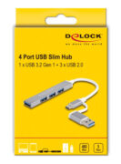 DELOCK USB hub 64214, 4x θυρών, 5Gbps, USB & USB-C σύνδεση, γκρι 9 DELOCK USB hub 64214, 4x θυρών, 5Gbps, USB & USB-C σύνδεση, γκρι 4