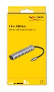 DELOCK USB hub 64232, 6x θυρών, 10Gbps, USB-C σύνδεση, γκρι 7 DELOCK USB hub 64232, 6x θυρών, 10Gbps, USB-C σύνδεση, γκρι 3
