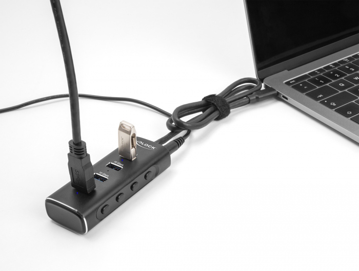 DELOCK USB hub 64233 με διακόπτες, 4 θυρών, 10Gbps, USB-C σύνδεση, μαύρο 4 DELOCK USB hub 64233 με διακόπτες, 4 θυρών, 10Gbps, USB-C σύνδεση, μαύρο - Image 2