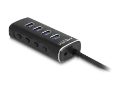 DELOCK USB hub 64233 με διακόπτες, 4 θυρών, 10Gbps, USB-C σύνδεση, μαύρο 4