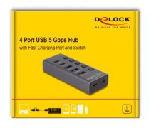 DELOCK USB hub 64248 με διακόπτες, 5x θυρών, 5Gbps, USB/USB-C σύνδεση, γκρι 9 DELOCK USB hub 64248 με διακόπτες, 5x θυρών, 5Gbps, USB/USB-C σύνδεση, γκρι 4