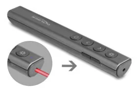 DELOCK τηλεχειριστήριο παρουσιάσεων 64250 με laser & πλήκτρα, 30m, γκρι 3