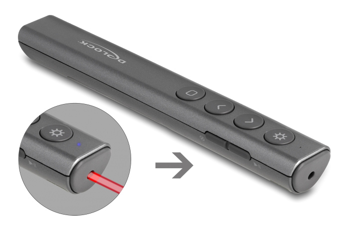 DELOCK τηλεχειριστήριο παρουσιάσεων 64250 με laser & πλήκτρα, 30m, γκρι 5 DELOCK τηλεχειριστήριο παρουσιάσεων 64250 με laser & πλήκτρα, 30m, γκρι - Image 3