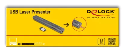 DELOCK τηλεχειριστήριο παρουσιάσεων 64250 με laser & πλήκτρα, 30m, γκρι 6