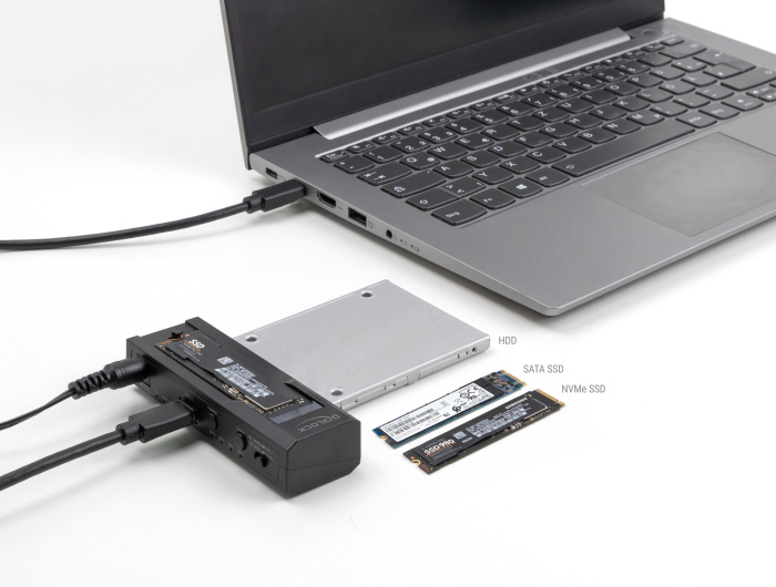 DELOCK docking station για M.2 NVMe/SATA ή 2.5"/3.5" SSD/HDD 64252, 10Gbps, clone function, μαύρο 4 DELOCK docking station για M.2 NVMe/SATA ή 2.5"/3.5" SSD/HDD 64252, 10Gbps, clone function, μαύρο - Image 2