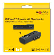 DELOCK docking station για M.2 NVMe/SATA ή 2.5"/3.5" SSD/HDD 64252, 10Gbps, clone function, μαύρο 11 DELOCK docking station για M.2 NVMe/SATA ή 2.5"/3.5" SSD/HDD 64252, 10Gbps, clone function, μαύρο 5