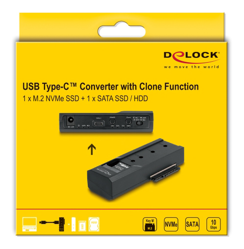DELOCK docking station για M.2 NVMe/SATA ή 2.5"/3.5" SSD/HDD 64252, 10Gbps, clone function, μαύρο 7 DELOCK docking station για M.2 NVMe/SATA ή 2.5"/3.5" SSD/HDD 64252, 10Gbps, clone function, μαύρο - Image 5