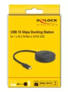 DELOCK docking station για M.2 NVMe/SATA SSD 64254, 10Gbps, μαύρο 3