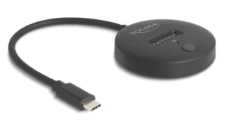 DELOCK docking station για M.2 NVMe/SATA SSD 64254, 10Gbps, μαύρο 1