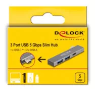 DELOCK USB hub 64275, 3x θυρών, 5Gbps, USB-C σύνδεση, γκρι 11 DELOCK USB hub 64275, 3x θυρών, 5Gbps, USB-C σύνδεση, γκρι 5