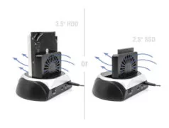 DELOCK docking station για M.2 NVMe/SATA ή 2.5"/3.5" SSD/HDD 64280, 10Gbps, μαύρο 2