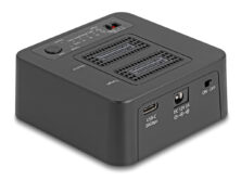 DELOCK docking station για M.2 NVMe SSD 64300, 2 θέσεων, 20Gbps, clone/erase function, μαύρο