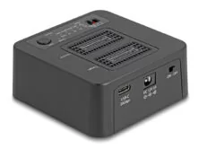 DELOCK docking station για M.2 NVMe SSD 64300, 2 θέσεων, 20Gbps, clone/erase function, μαύρο