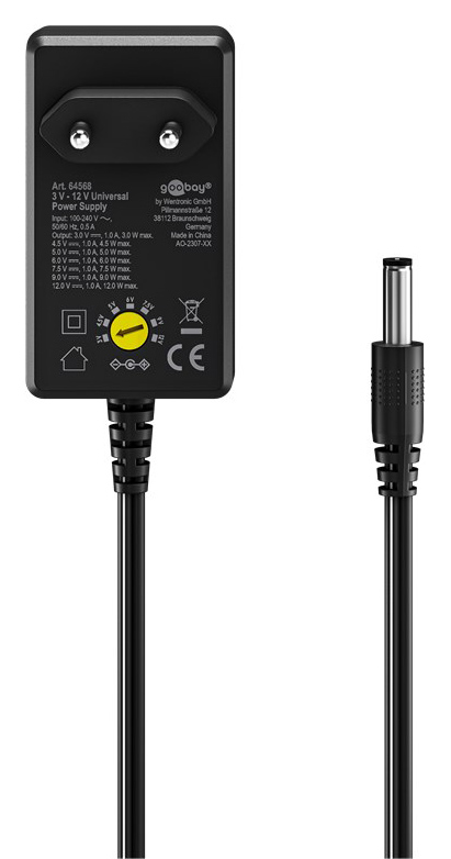 GOOBAY επιτοίχιος φορτιστής 64568, 3V-12V, 12W/1A, 12 tips 5 GOOBAY επιτοίχιος φορτιστής 64568, 3V-12V, 12W/1A, 12 tips - Image 3