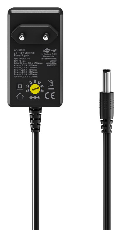 GOOBAY επιτοίχιος φορτιστής 64570, 3V-12V, 27W/2.25A, 12 tips 5 GOOBAY επιτοίχιος φορτιστής 64570, 3V-12V, 27W/2.25A, 12 tips - Image 3