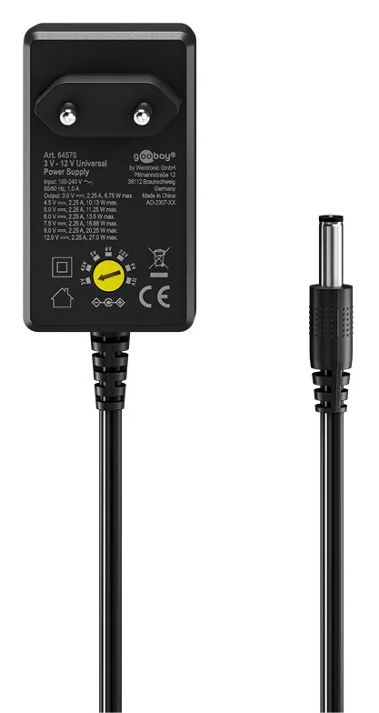GOOBAY επιτοίχιος φορτιστής 64570, 3V-12V, 27W/2.25A, 12 tips 5 GOOBAY επιτοίχιος φορτιστής 64570, 3V-12V, 27W/2.25A, 12 tips - Image 3