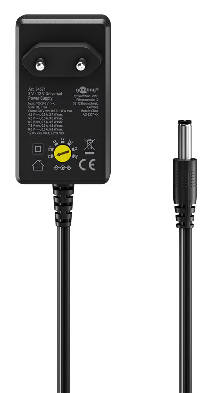 GOOBAY επιτοίχιος φορτιστής 64571, 3V-12V, 7.2W/0.6A, 12 tips 5 GOOBAY επιτοίχιος φορτιστής 64571, 3V-12V, 7.2W/0.6A, 12 tips - Image 3