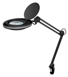 GOOBAY μεγεθυντικός φακός 64989 με σφιγκτήρα, LED, 3 διόπτρες, μαύρος