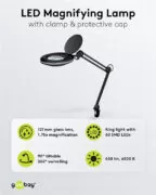 GOOBAY μεγεθυντικός φακός 64989 με σφιγκτήρα, LED, 3 διόπτρες, μαύρος 4