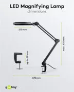 GOOBAY μεγεθυντικός φακός 64989 με σφιγκτήρα, LED, 3 διόπτρες, μαύρος 5