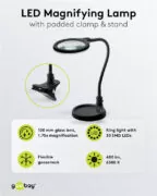 GOOBAY μεγεθυντικός φακός 64990 με κλιπ & βάση, LED, 3 διόπτρες 1.75x 14 GOOBAY μεγεθυντικός φακός 64990 με κλιπ & βάση, LED, 3 διόπτρες 1.75x 3