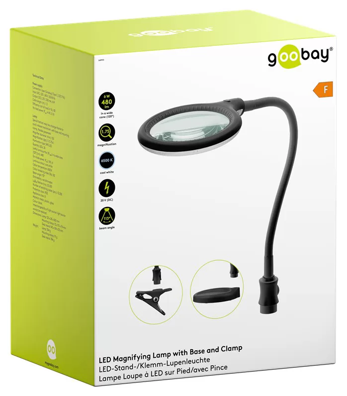 GOOBAY μεγεθυντικός φακός 64990 με κλιπ & βάση, LED, 3 διόπτρες 1.75x 12 GOOBAY μεγεθυντικός φακός 64990 με κλιπ & βάση, LED, 3 διόπτρες 1.75x - Image 10