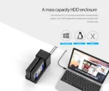 ORICO docking station για 2.5" ή 3.5" SATA HDD/SSD 6528US3-C, 2 θέσεων, 5Gbps, clone function, μαύρο 6