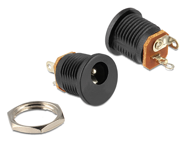 DELOCK βύσμα τροφοδοσίας DC 2.1 x 5.5mm 65503, μαύρο 3 DELOCK βύσμα τροφοδοσίας DC 2.1 x 5.5mm 65503, μαύρο