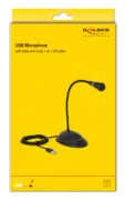 DELOCK μικρόφωνο με βάση και mute button 65871, USB, 1.7m, μαύρο 3