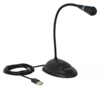 DELOCK μικρόφωνο με βάση και mute button 65871, USB, 1.7m, μαύρο 1
