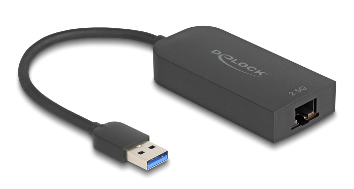 DELOCK αντάπτορας δικτύου 66045, USB, 2.5Gbps Ethernet, μαύρος 3 DELOCK αντάπτορας δικτύου 66045, USB, 2.5Gbps Ethernet, μαύρος
