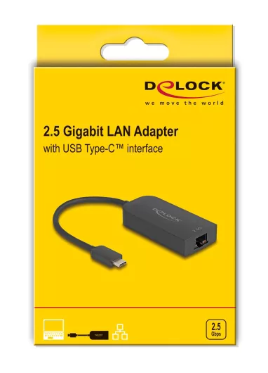 DELOCK αντάπτορας δικτύου 66046, USB-C, 2.5Gbps Ethernet, μαύρος 5 DELOCK αντάπτορας δικτύου 66046, USB-C, 2.5Gbps Ethernet, μαύρος - Image 3