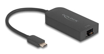 DELOCK αντάπτορας δικτύου 66046, USB-C, 2.5Gbps Ethernet, μαύρος 1 DELOCK αντάπτορας δικτύου 66046, USB-C, 2.5Gbps Ethernet, μαύρος