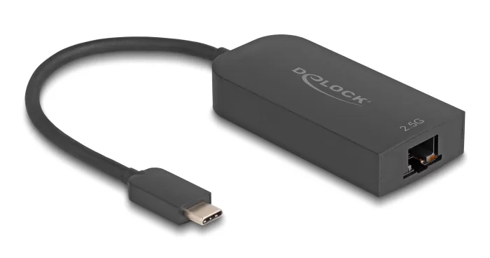 DELOCK αντάπτορας δικτύου 66046, USB-C, 2.5Gbps Ethernet, μαύρος 3 DELOCK αντάπτορας δικτύου 66046, USB-C, 2.5Gbps Ethernet, μαύρος