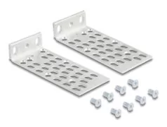 DELOCK σετ βάσεις τοποθέτησης για rack 66236, ασημί, 2τμχ