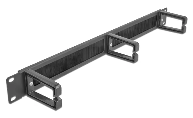 DELOCK cable management 66488, 19"/1U rack, 3x γάντζοι & βούρτσα, μαύρο 3 DELOCK cable management 66488, 19"/1U rack, 3x γάντζοι & βούρτσα, μαύρο