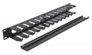 DELOCK cable management 66550 για rack 19"/1U, μεταλλικό, μαύρο 4