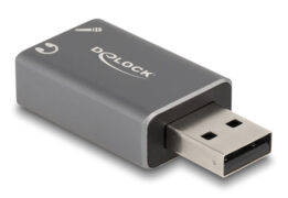 DELOCK εξωτερική κάρτα ήχου 66633, 2x 3.5mm, USB σύνδεση, γκρι 3