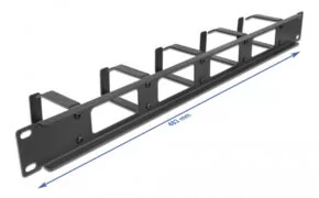 DELOCK cable management 66659 για rack 19"/1U, 5x γάντζοι, μαύρο 2