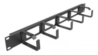 DELOCK cable management 66659 για rack 19"/1U, 5x γάντζοι, μαύρο 1